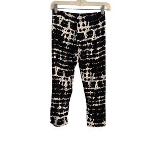 Loveappella Womens XS Black & White Tie-Dye Leggings Rayon & Spandex